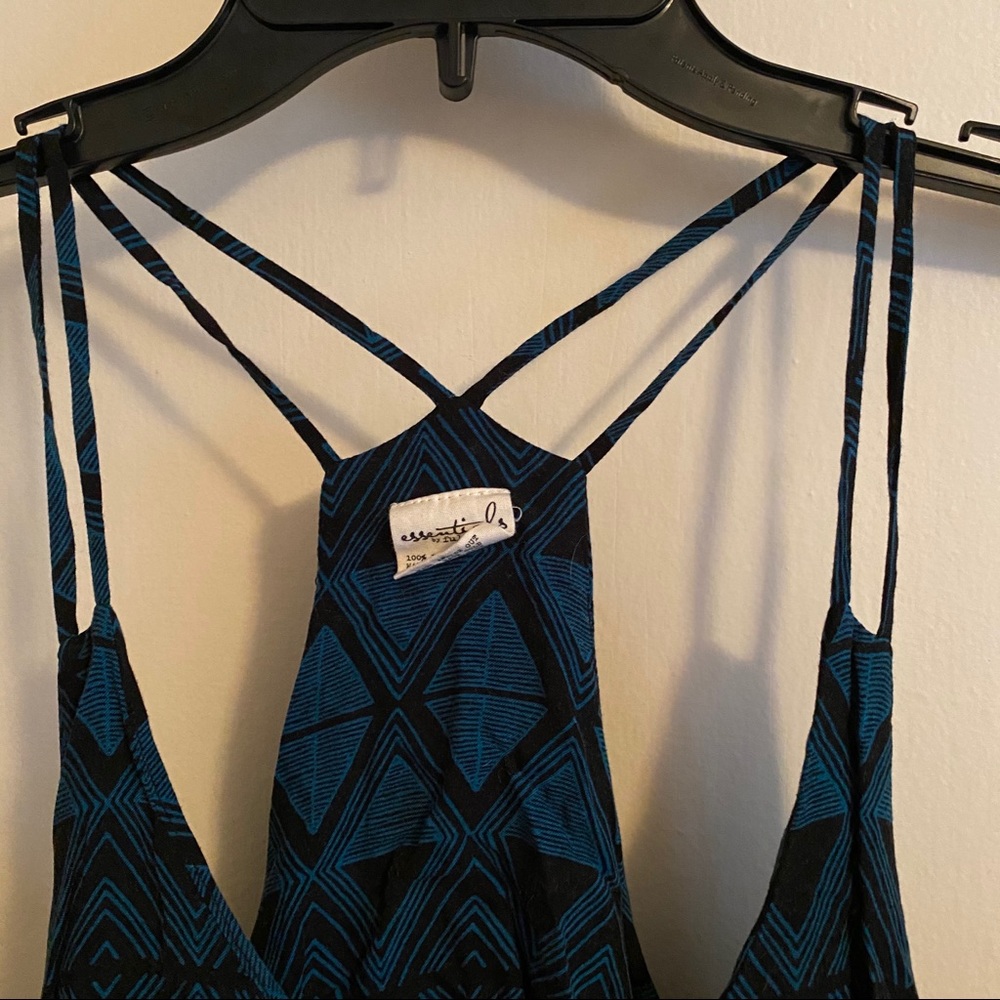 Full Tilt Turquoise Geometric Pattern Strappy Tank - image 3